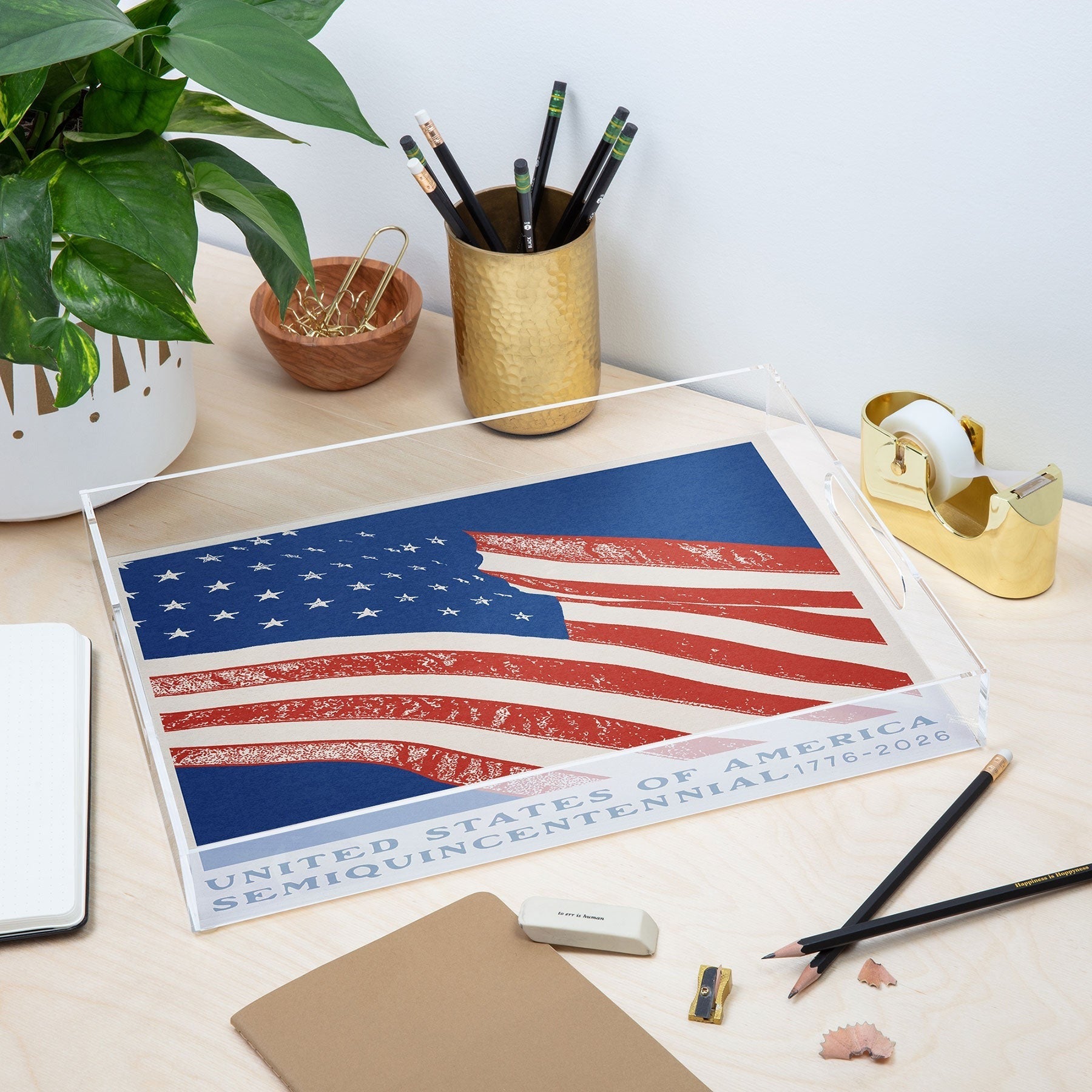DENY Designs Stars n Stripes Semiquincentennial Acrylic Tray