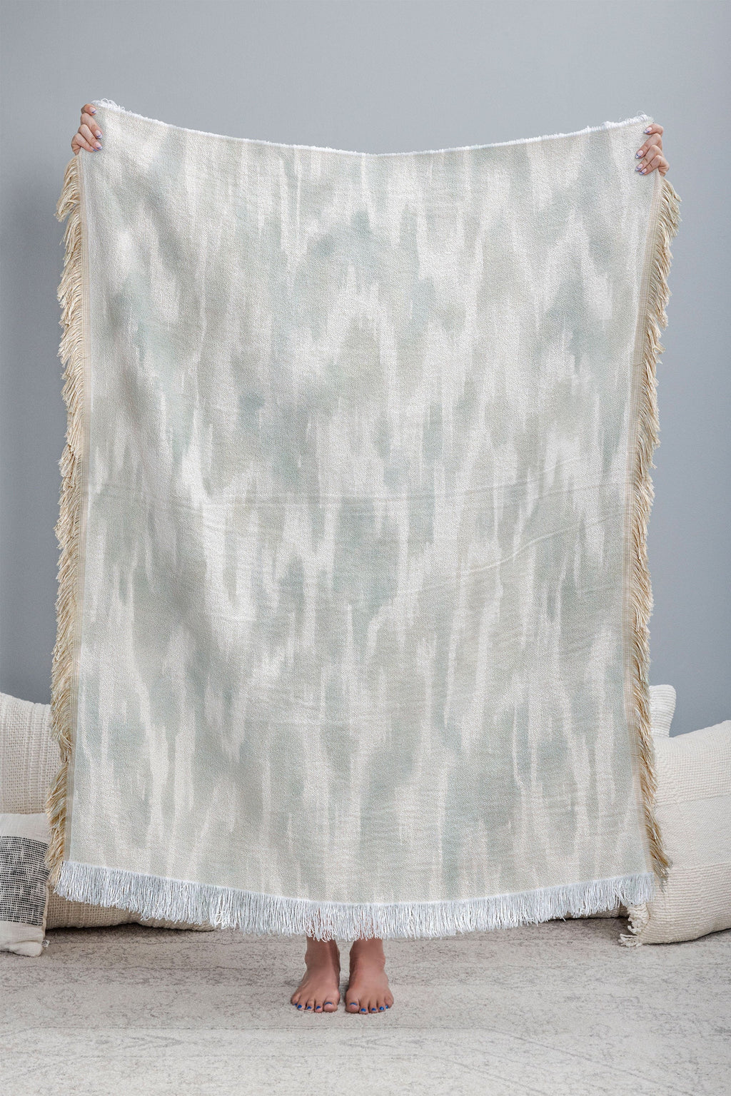Jacqueline Maldonado Watercolor Wood Grain Throw Blanket