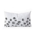 Gal Design Black And White Palms Oblong Throw Pillow
