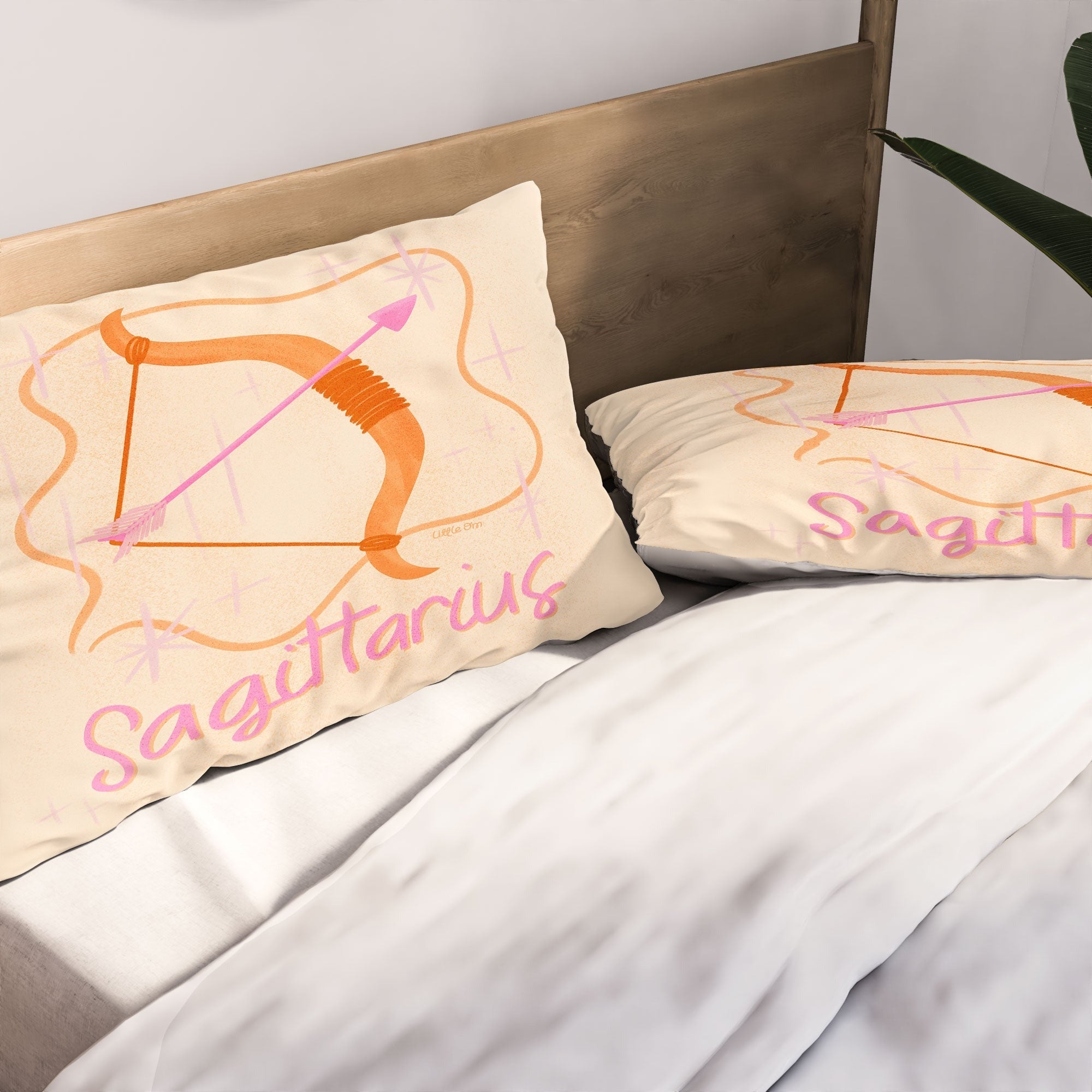 Little Om Zodiac Sign Sagittarius Pillow Shams