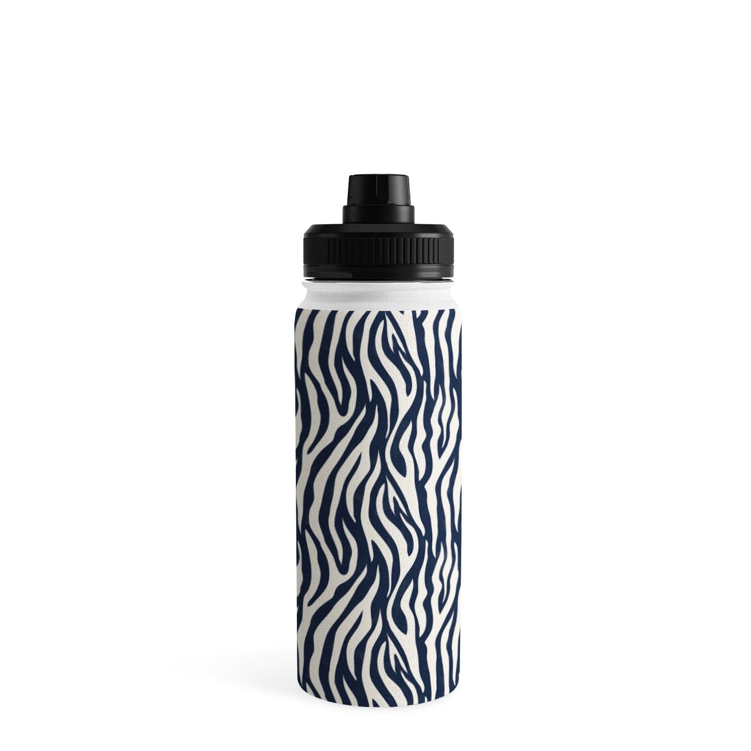 Avenie BR Navy Tiger Stripes Water Bottle