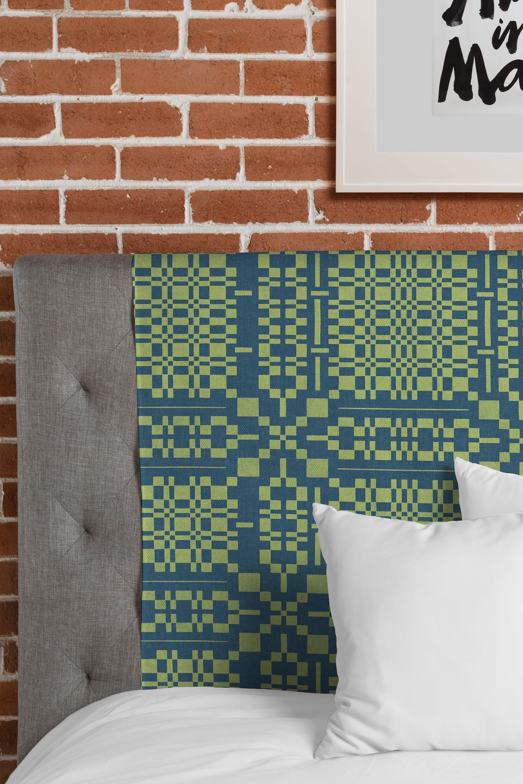 Marta Barragan Camarasa Nostalgic Grid Design Tapestry