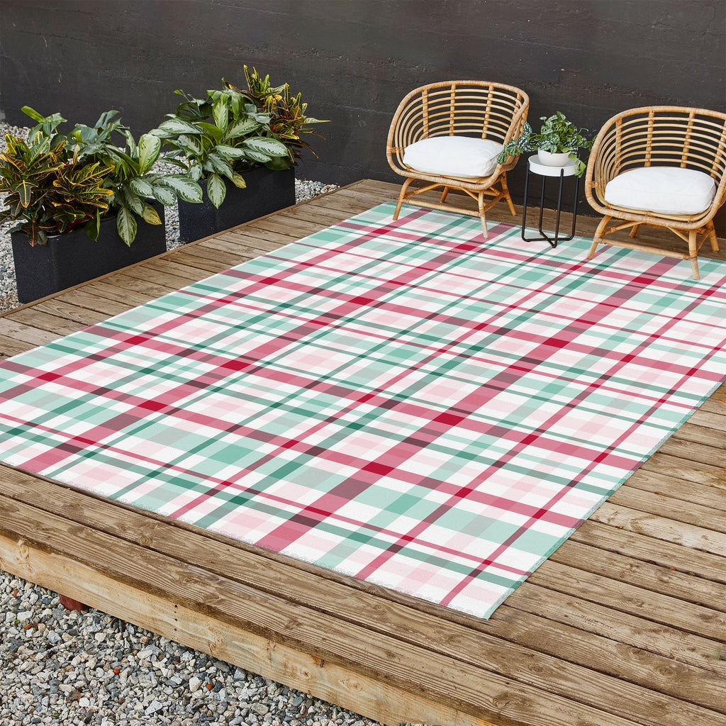 Lisa Argyropoulos Merry Vintage Plaid Outdoor Rug