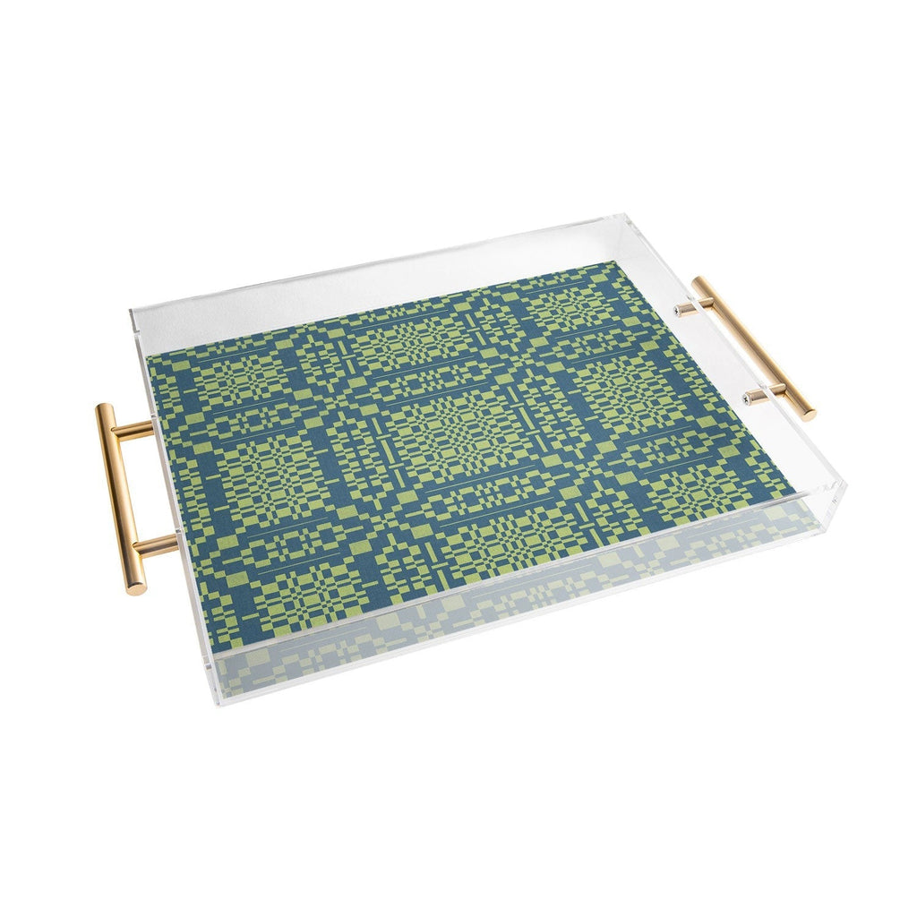 Marta Barragan Camarasa Nostalgic Grid Design Acrylic Tray