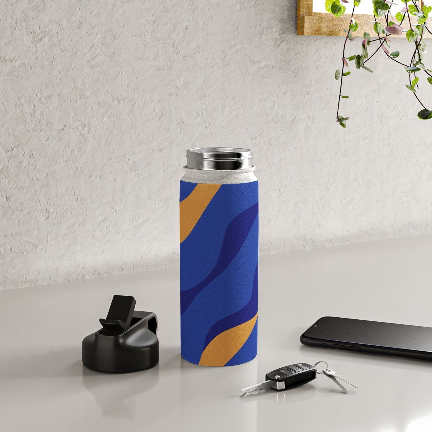 Camilla Foss Pebbles in Stream Water Bottle