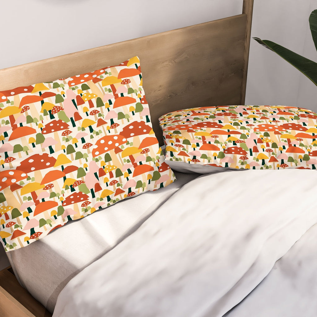 Valeria Frustaci autumnal mushrooms Pillow Shams