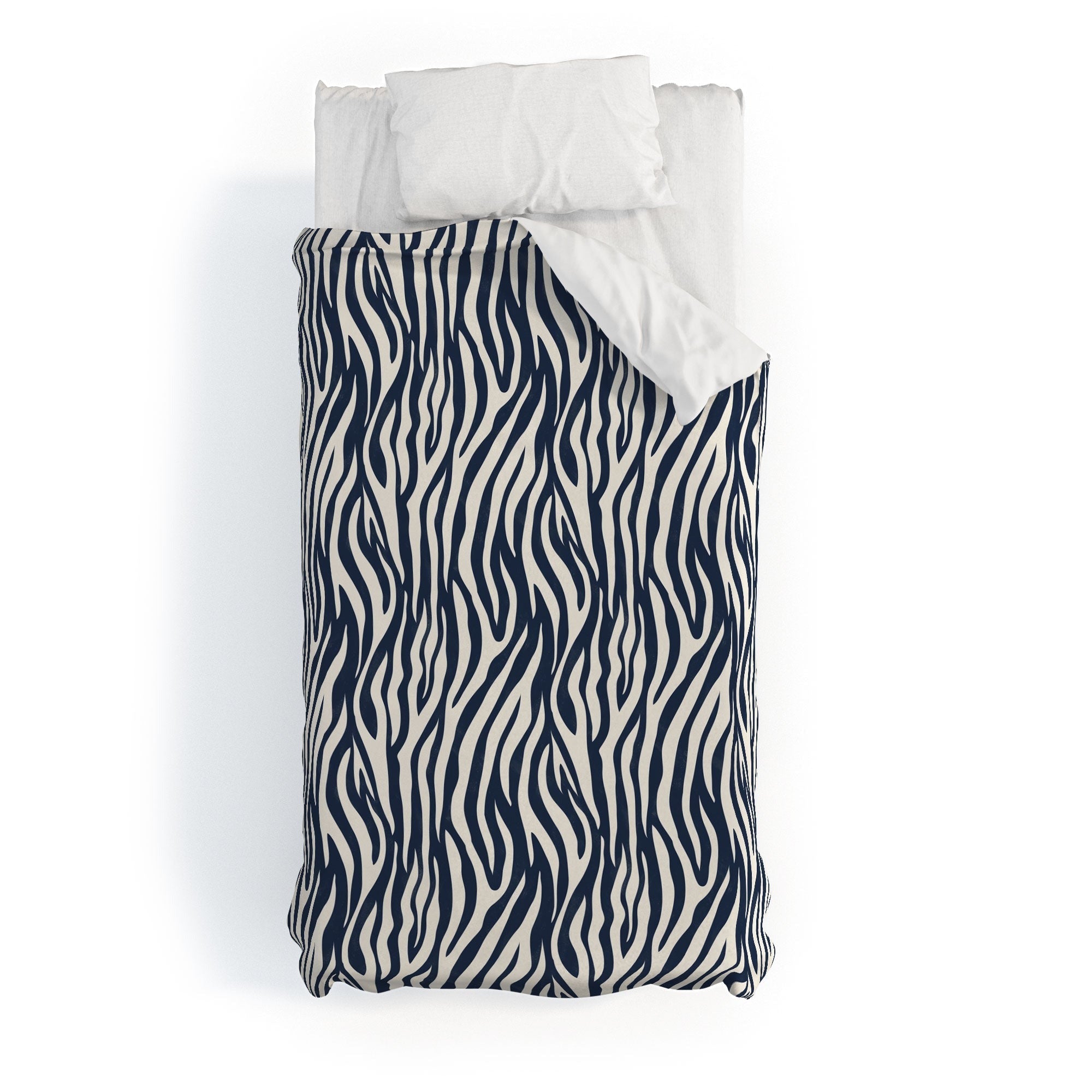 Avenie BR Navy Tiger Stripes Duvet Cover