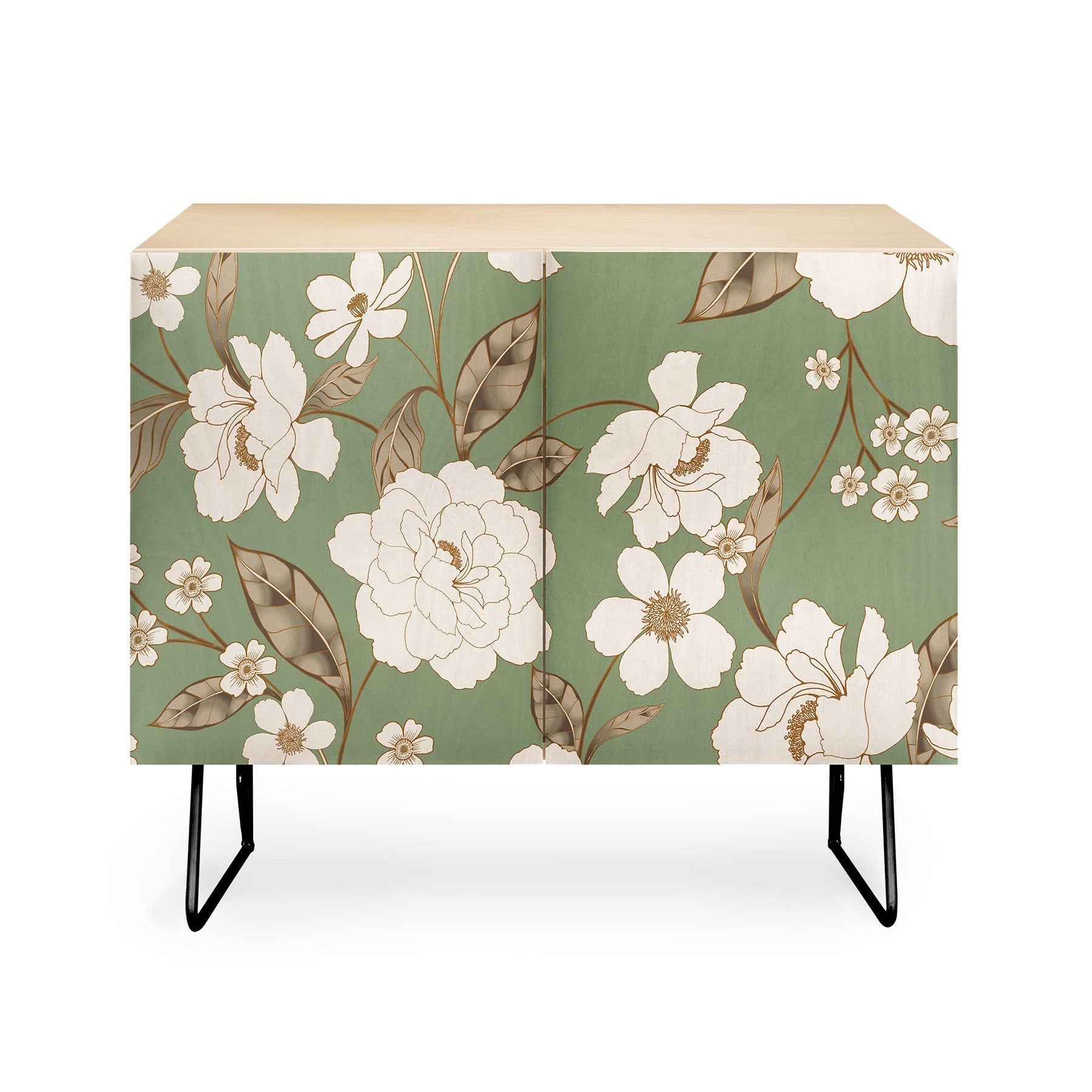 Gabriela Fuente Olive Floral Roberta Credenza