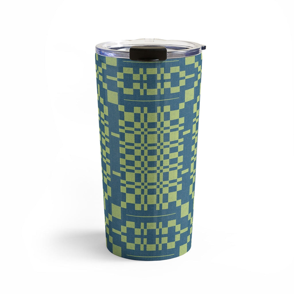 Marta Barragan Camarasa Nostalgic Grid Design Travel Mug