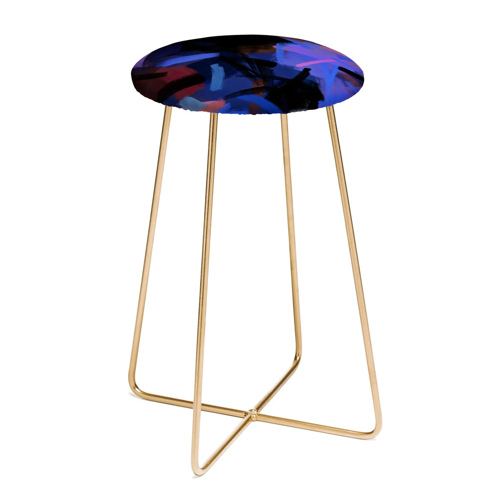 83 Oranges Midnight Sparks Counter Stool