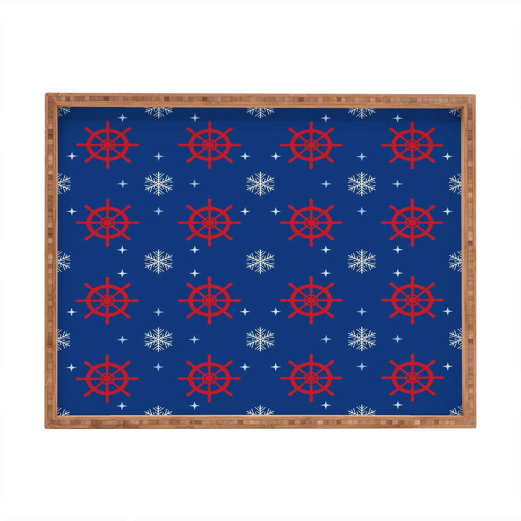 Design by Spark Holiday Helms and Snowflakes Rectangular Tray