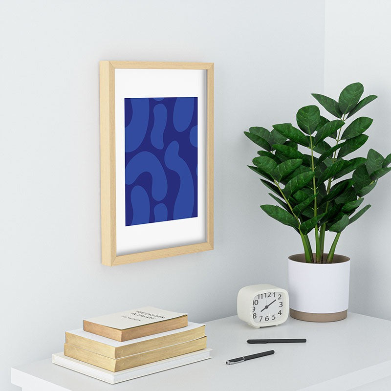 Camilla Foss Blue Pebble Recessed Framing Rectangle