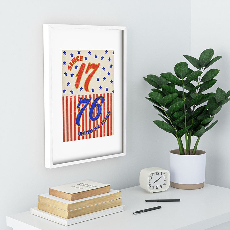 DENY Designs 1776 Stars Recessed Framing Rectangle