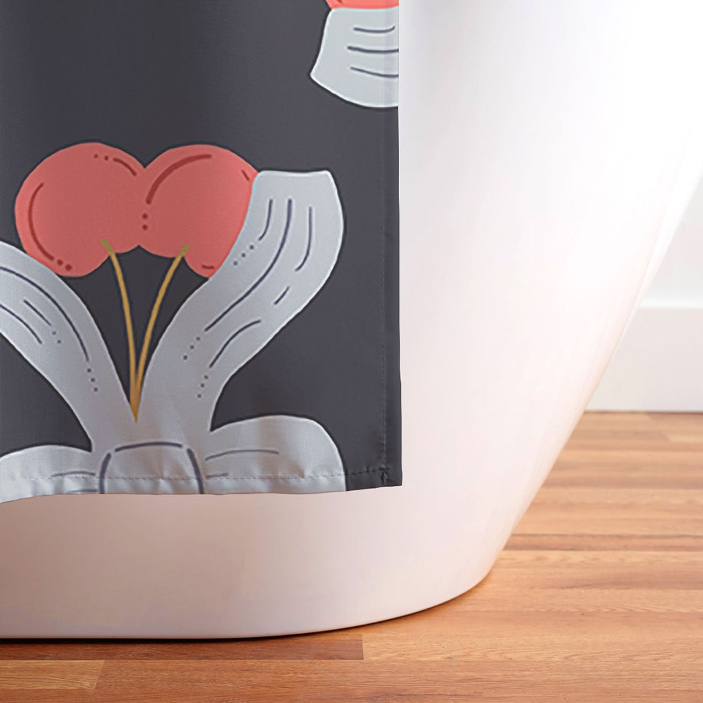 Jennifer Labre Cherries and Bows Shower Curtain