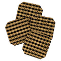 Design by Spark Black Gold Tree Tree Gingham Coaster Set