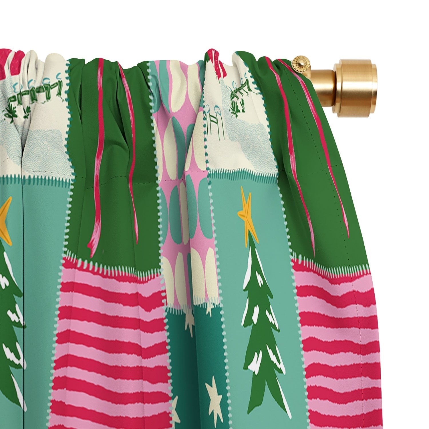 LouBruzzoni Cozy Christmas Patchwork Blackout Non Repeat