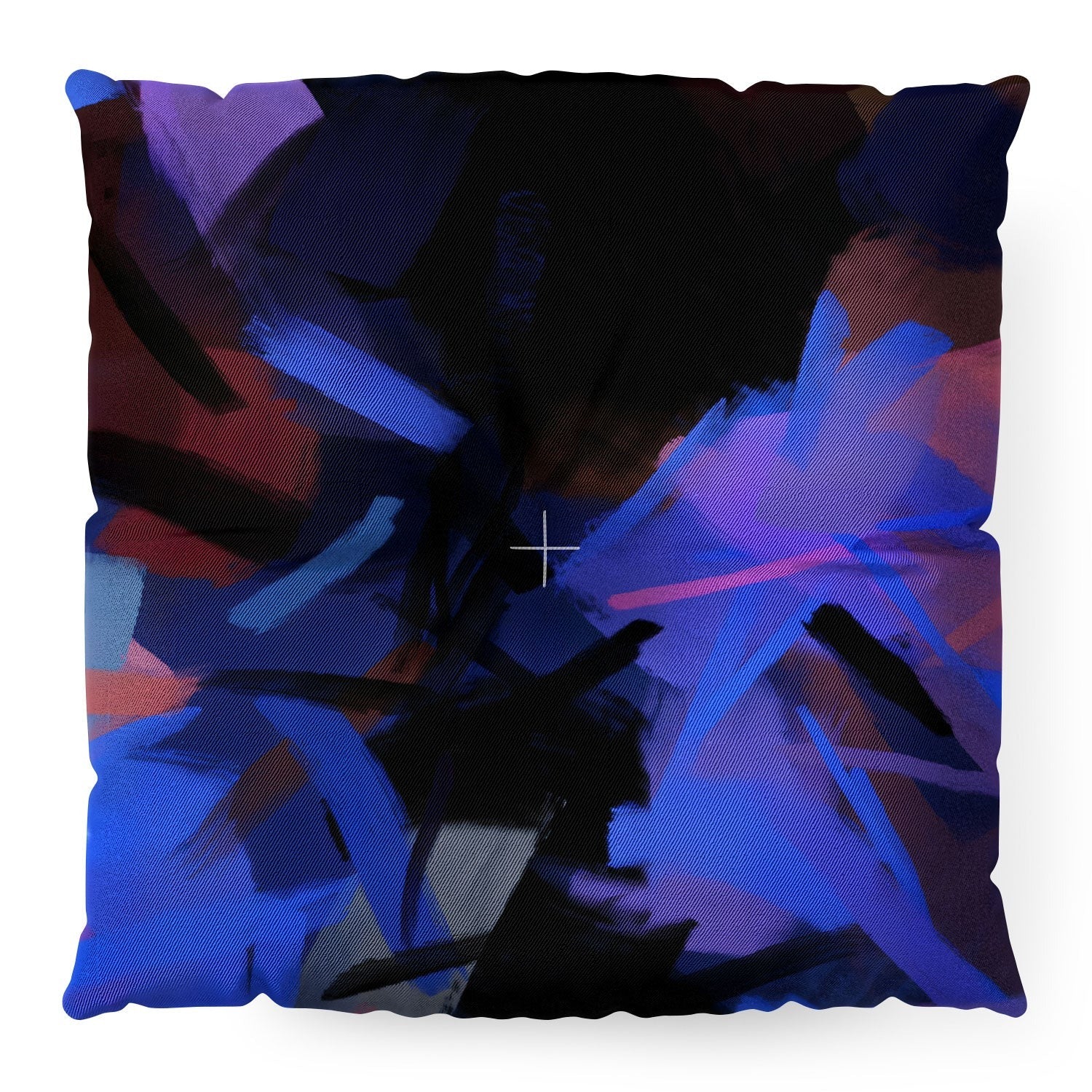 83 Oranges Midnight Sparks Floor Pillow Square