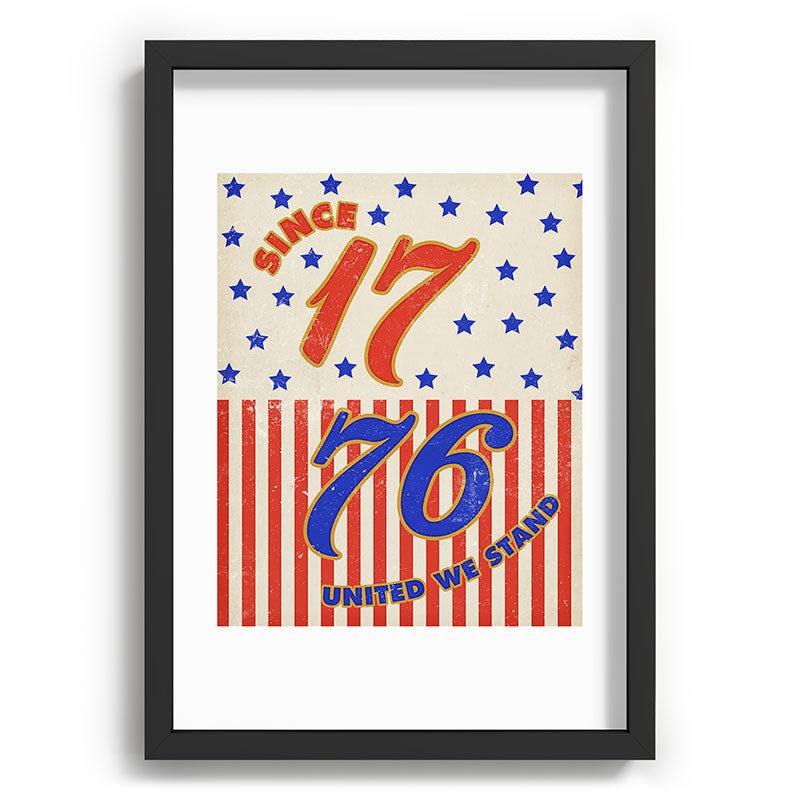 DENY Designs 1776 Stars Recessed Framing Rectangle