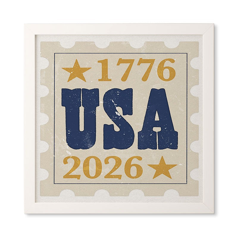DENY Designs USA Stamp Framed Wall Art