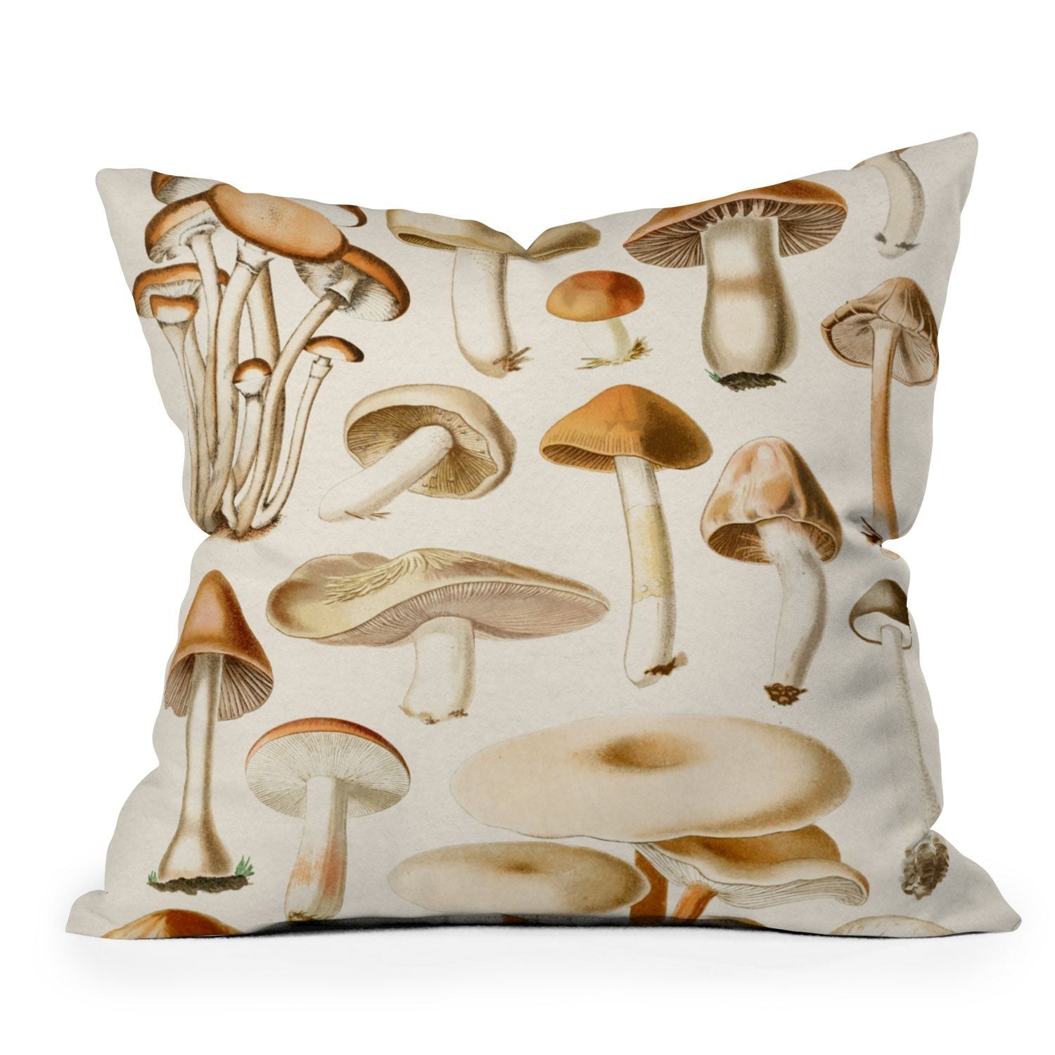 Gal Design Mushrooms Collection Throw Pillow