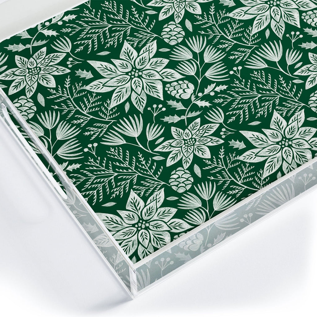 Pimlada Phuapradit Christmas Poinsettia Acrylic Tray