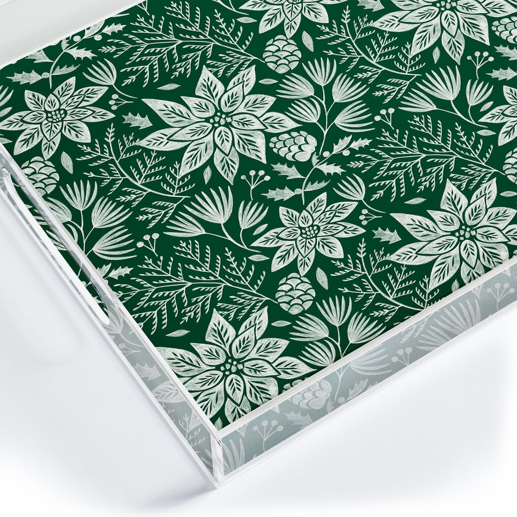 Pimlada Phuapradit Christmas Poinsettia Acrylic Tray