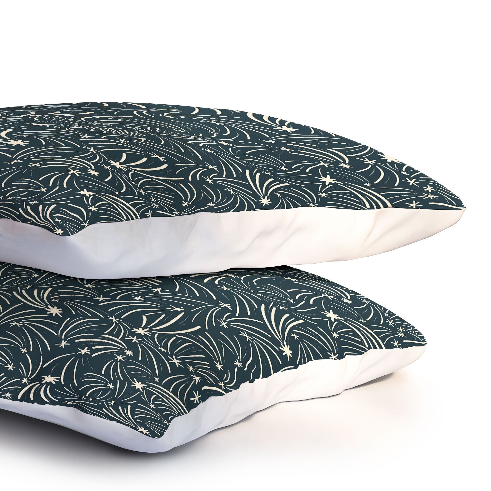 Little Om Pattern Shooting Stars blue Pillow Shams