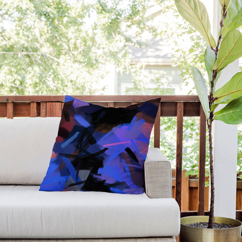 83 Oranges Midnight Sparks Outdoor Throw Pillow