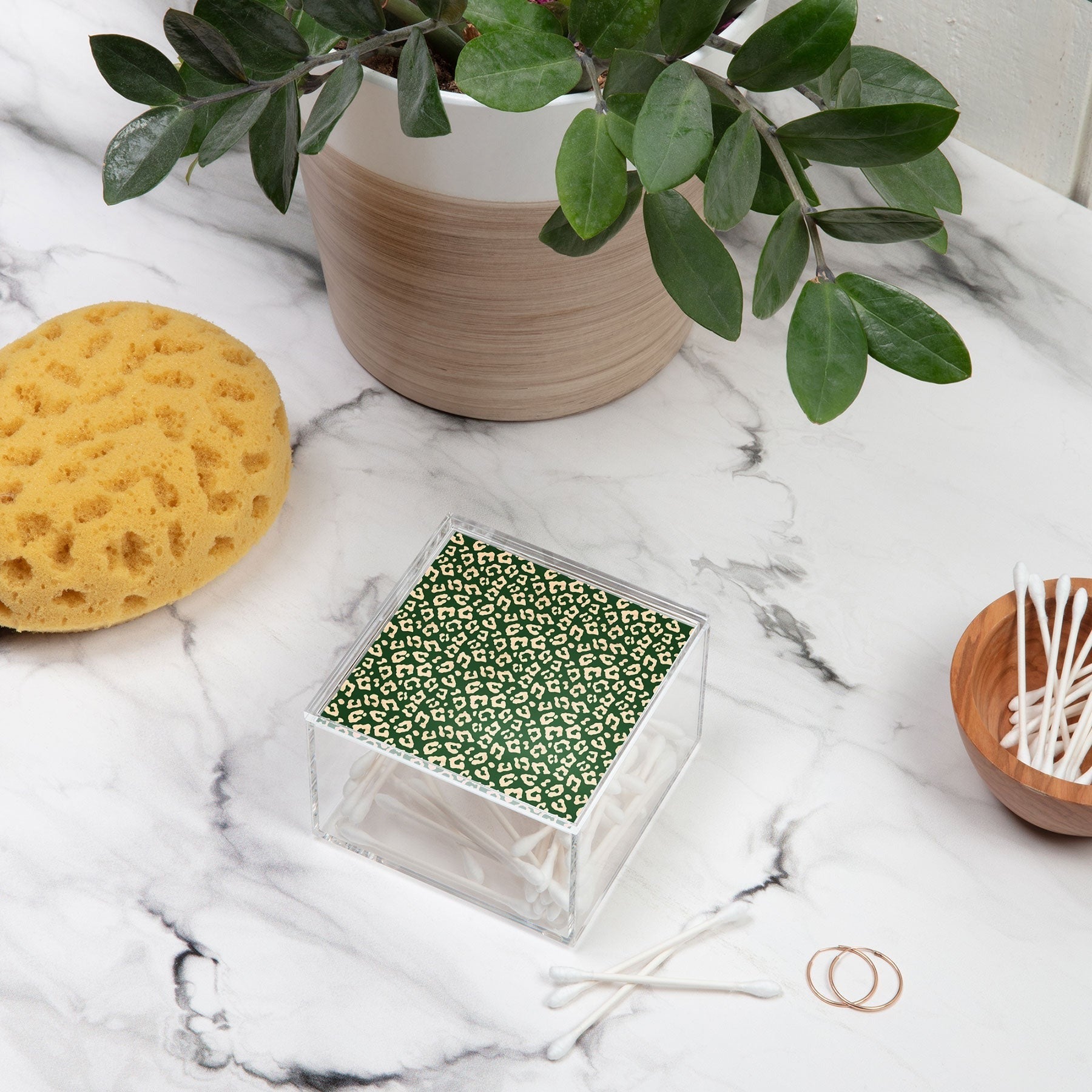 Avenie BR Cheetah Print In Green Acrylic Box