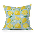 Design by Spark Lemony Fresh Florals Throw Pillow
