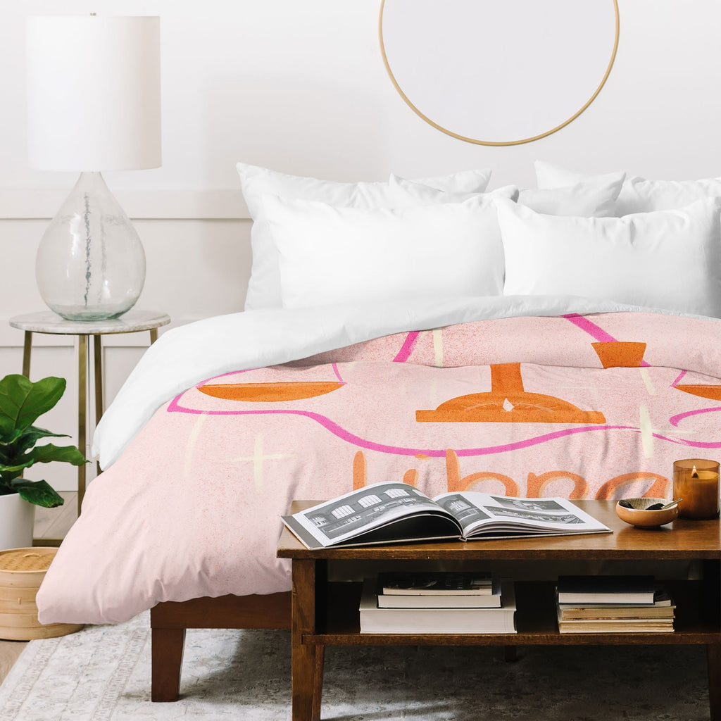 Little Om Zodiac Signs Libra Duvet Cover