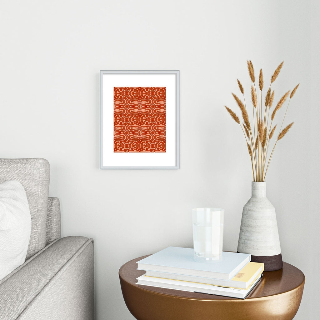 Mirimo Venexiana Burnt Orange Metal Framed Art Print