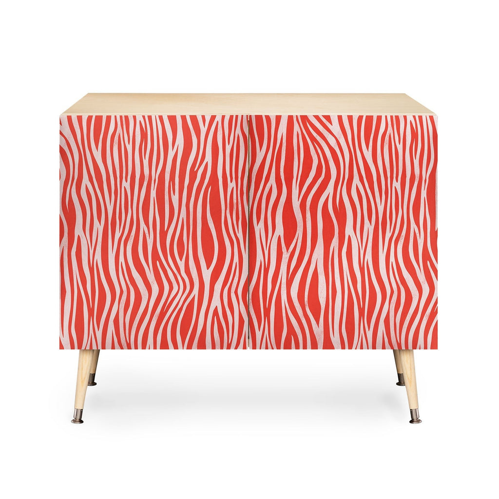 Avenie BR Red Zebra Stripe Credenza