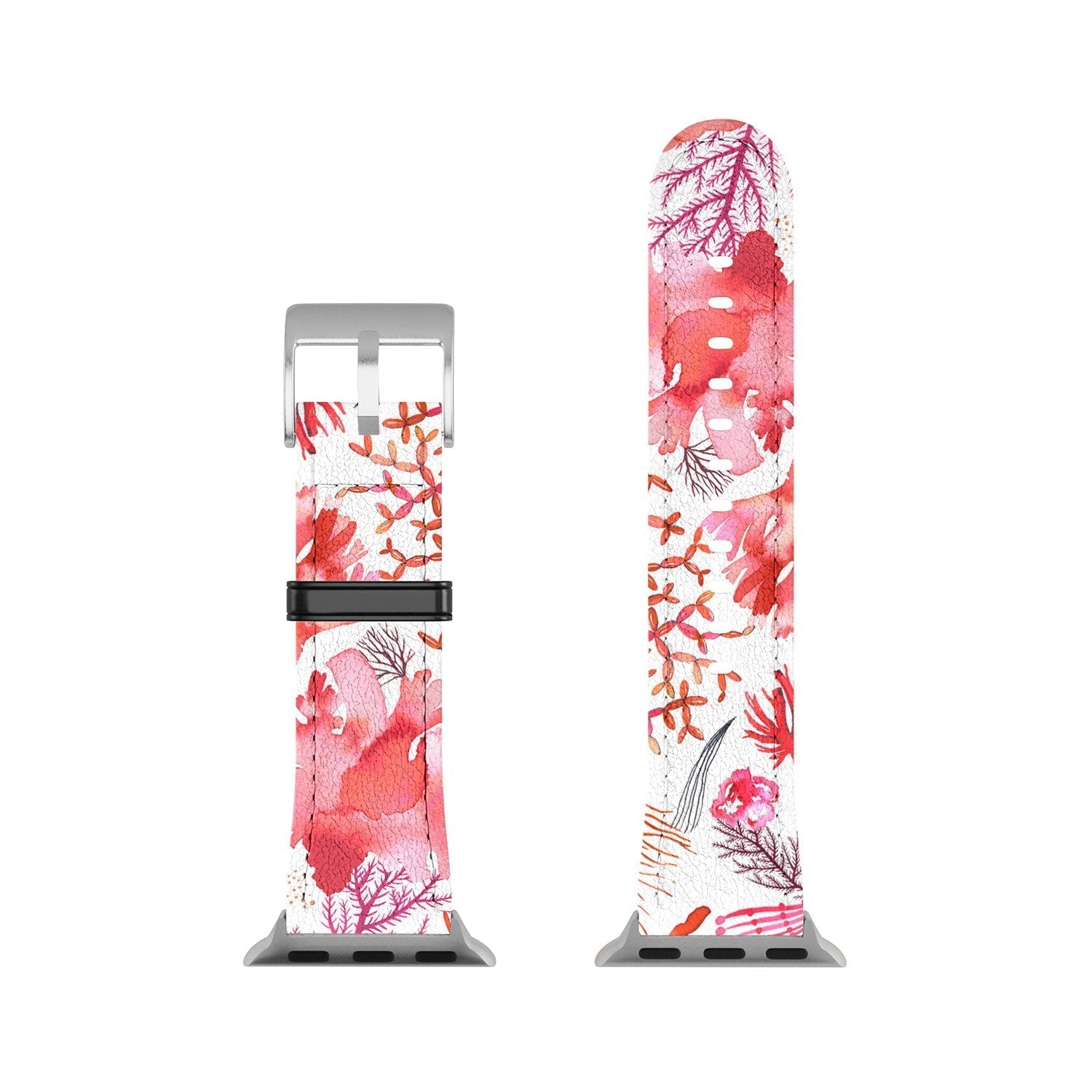 Ninola Design Botanic Retreat Coral Reef Crab Lobster Red Apple Watch Band