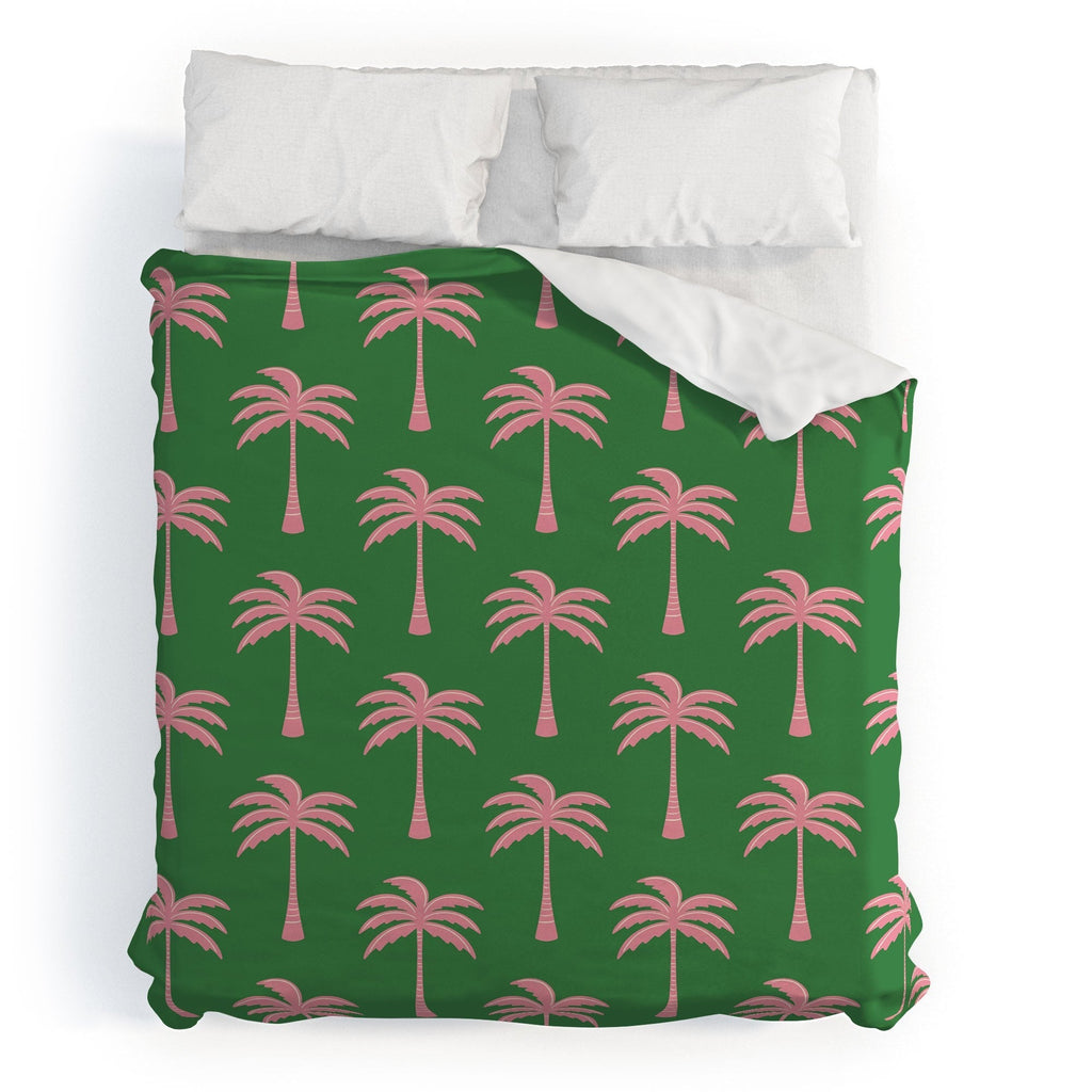 Design by Spark Pink Palm Tree Oasis Duvet Cover