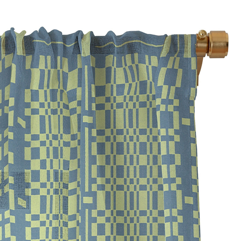 Marta Barragan Camarasa Nostalgic Grid Design Sheer Non Repeat