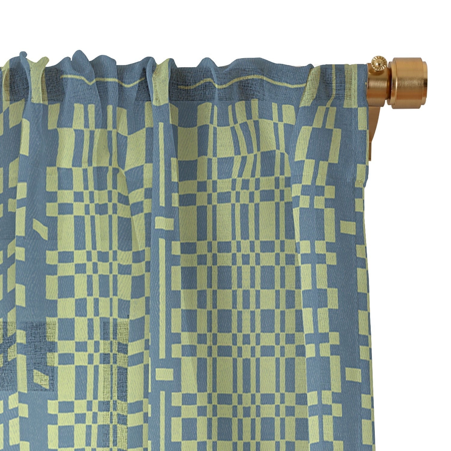 Marta Barragan Camarasa Nostalgic Grid Design Sheer Non Repeat