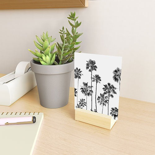 Gal Design Black And White Palms Mini Art Print