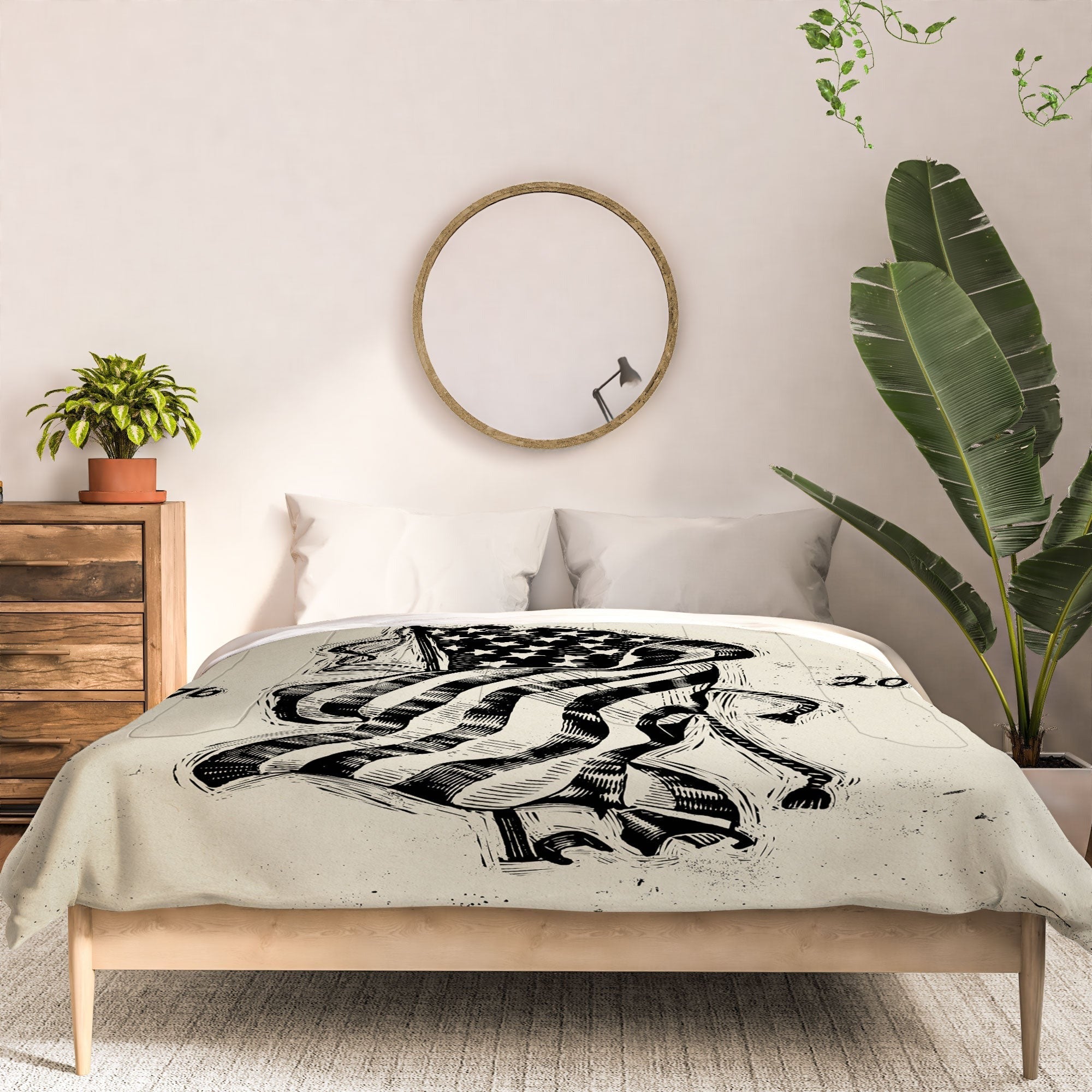 DENY Designs Let Freedom Ring Block Comforter