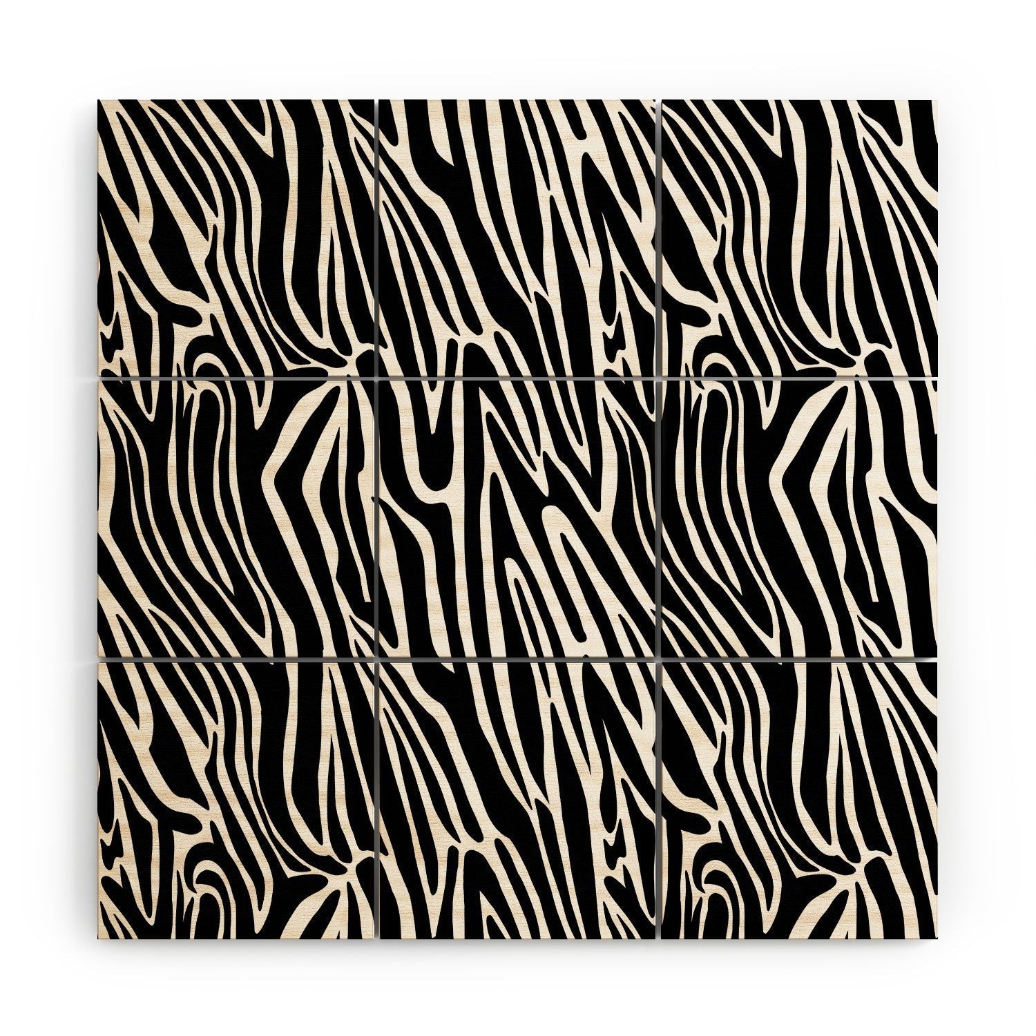 Jennifer Labre Wild Zebra Wood Wall Mural