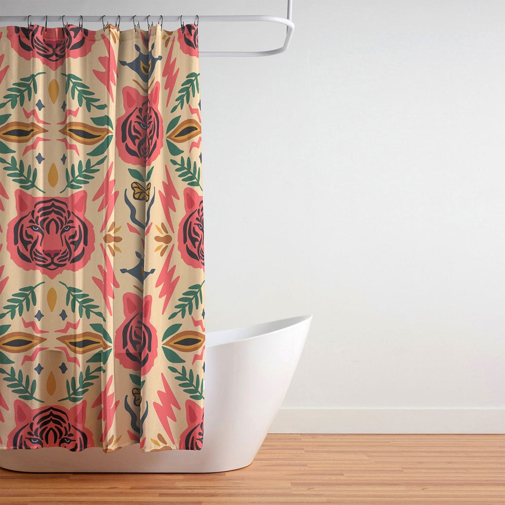 Design by Spark Tigress Queen Bee Shower Curtain