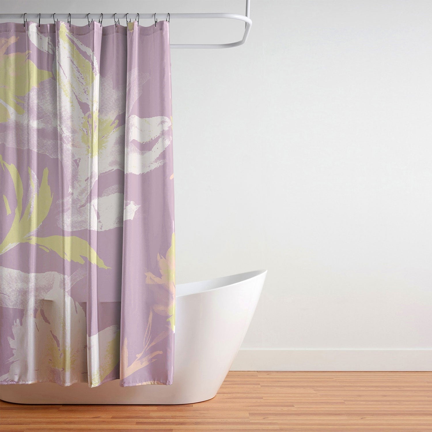 Gabriela Fuente Emma Lilac Floral Shower Curtain