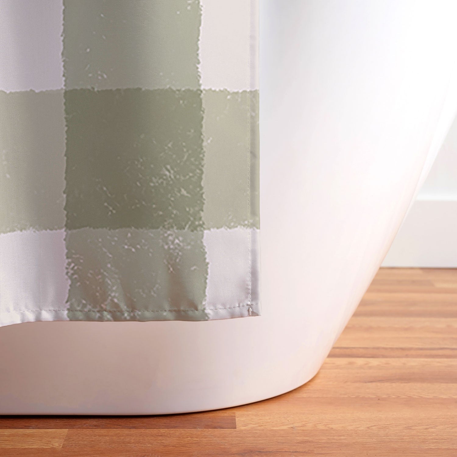 Menina Lisboa Rustic Green Plaid Shower Curtain