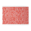 Avenie BR Red Zebra Stripe Welcome Mat