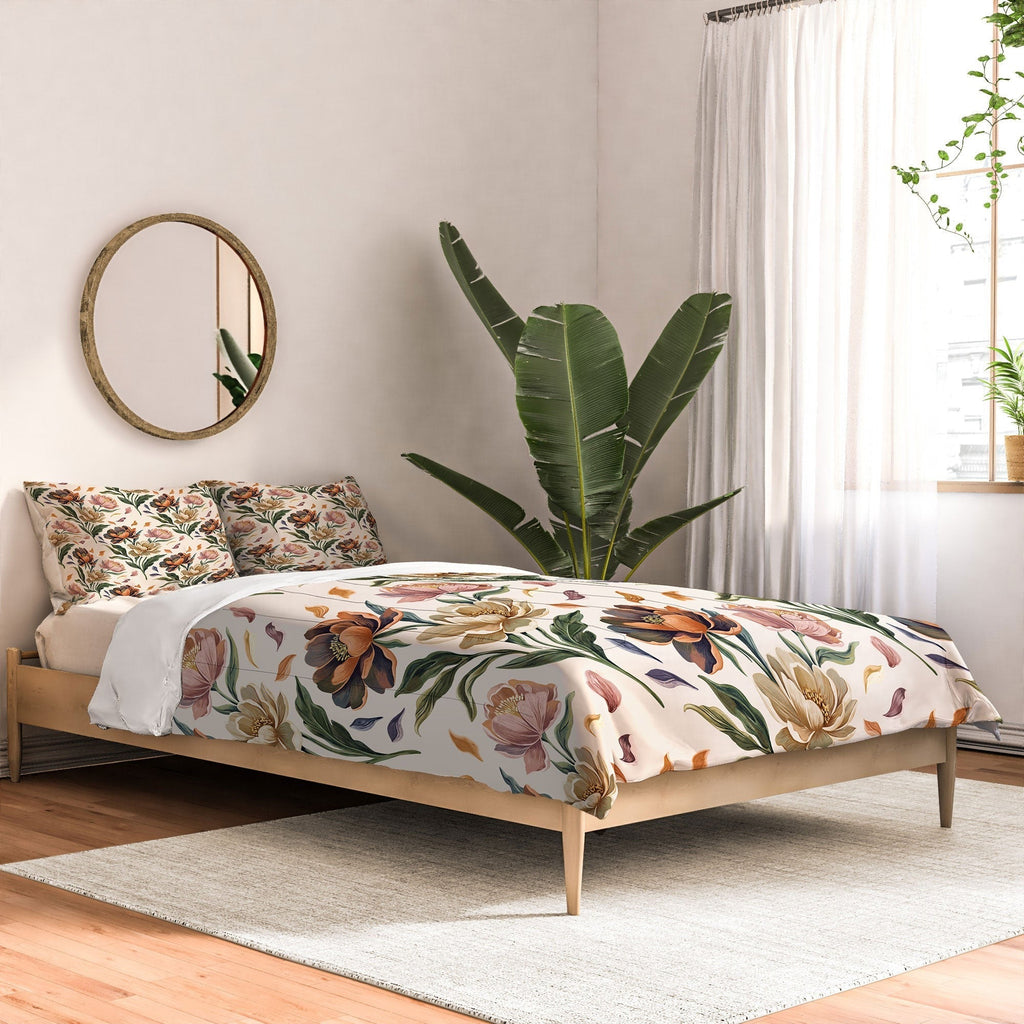 Marta Barragan Camarasa Hand Painted Peony Florals Comforter