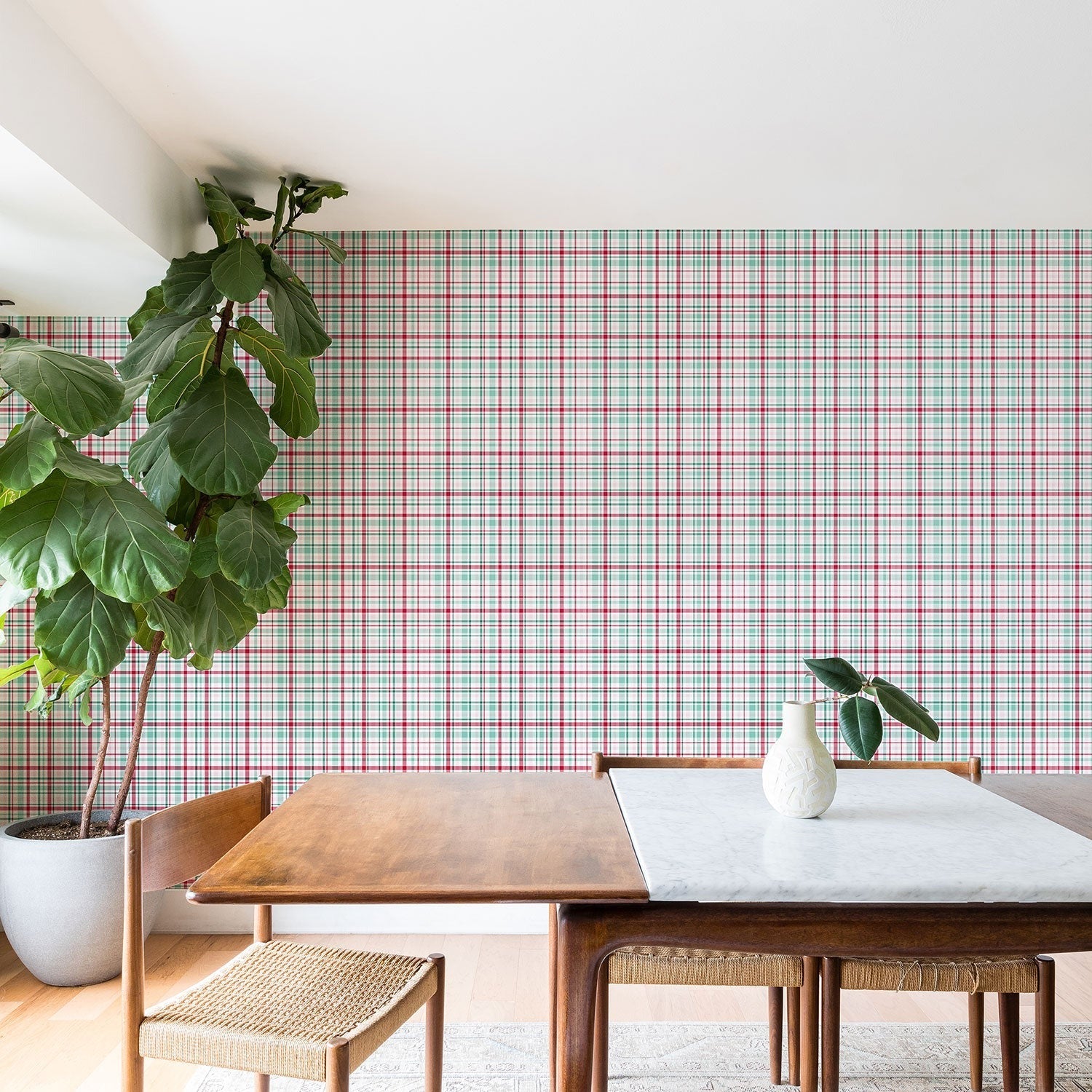 Lisa Argyropoulos Merry Vintage Plaid Wallpaper