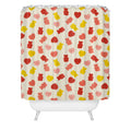 Design by Spark Gummy Bears and Candy Hearts Valentines Shower Curtain