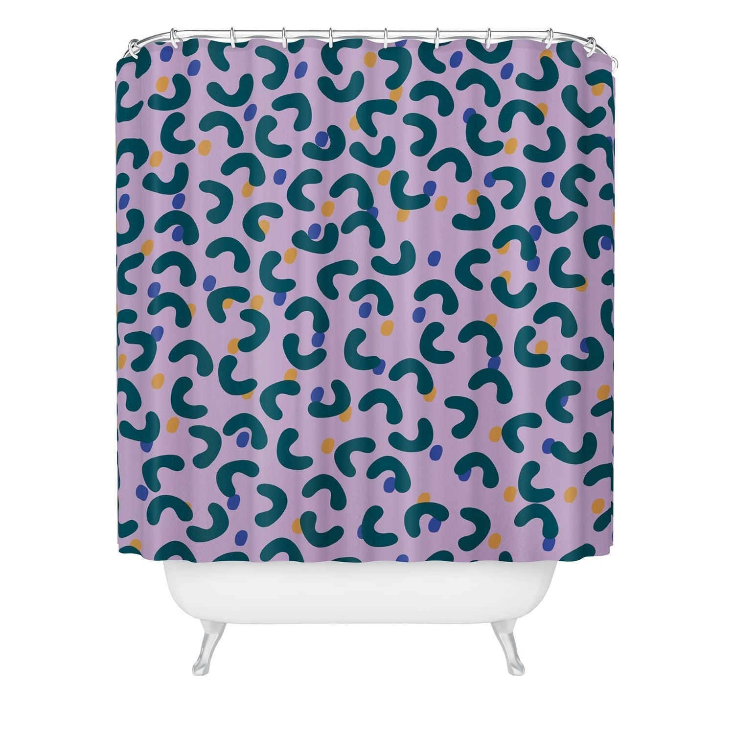 Camilla Foss Pebbles Mix Shower Curtain