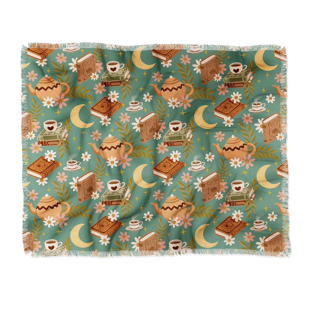 Avenie Moonlit Reading Nook I Throw Blanket