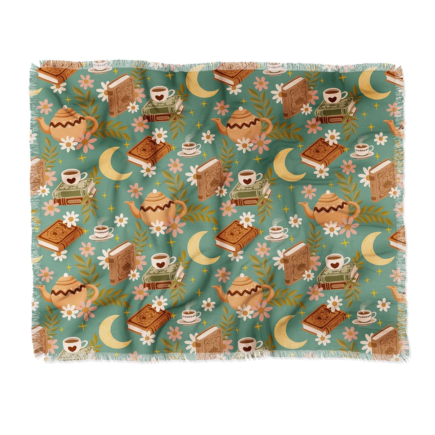 Avenie Moonlit Reading Nook I Throw Blanket